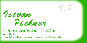 istvan pichner business card